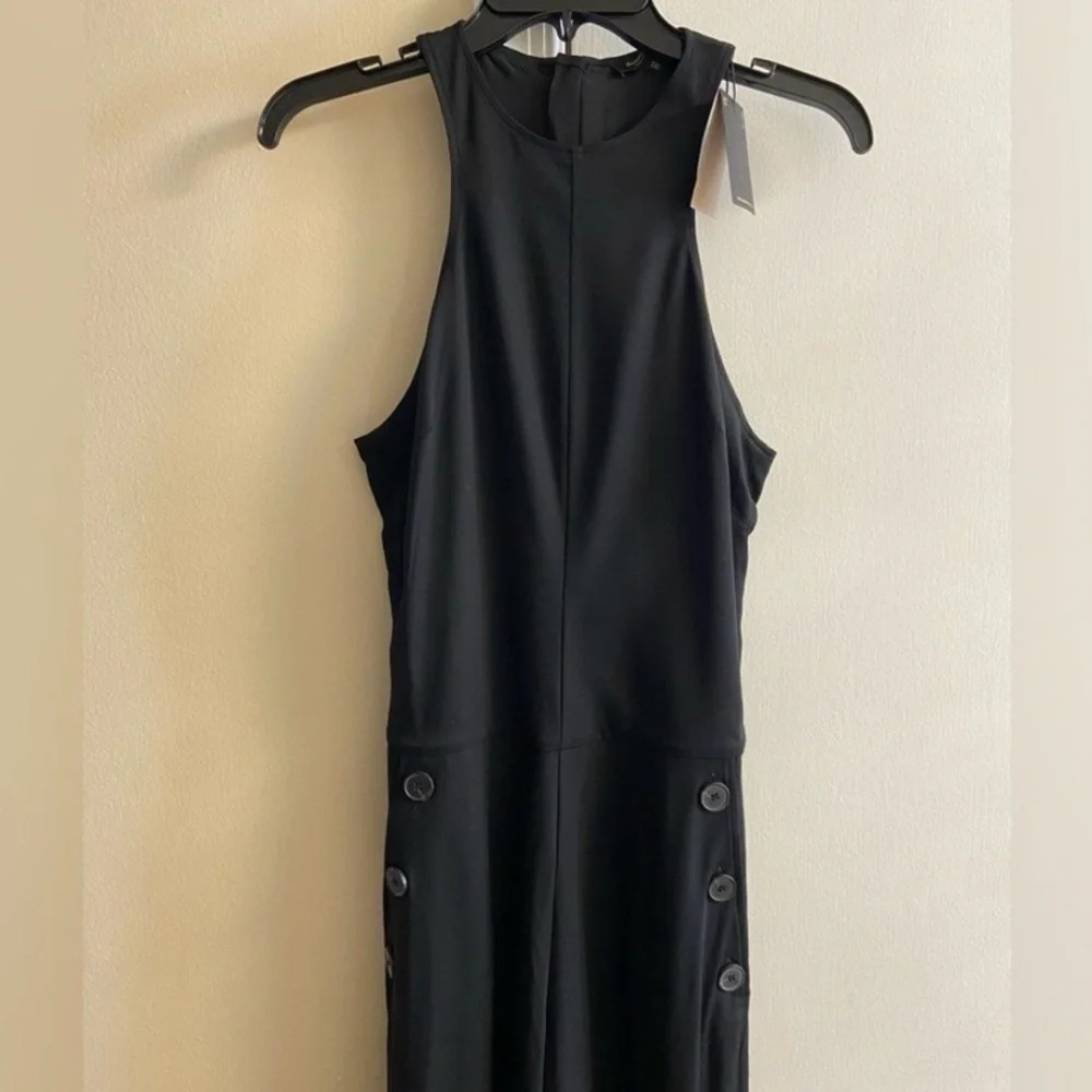 Massimo Dutti Black Jumpsuit wide leg Small NWT